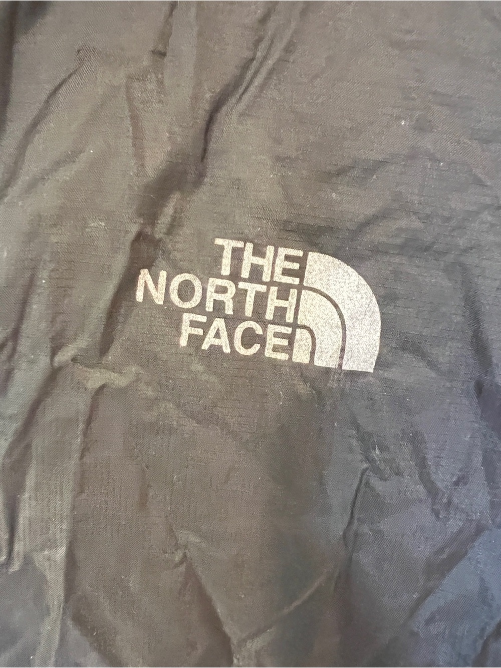 The North Face Women's Black Hooded Packable Jacket with Blue Lining - Picture 6 of 6